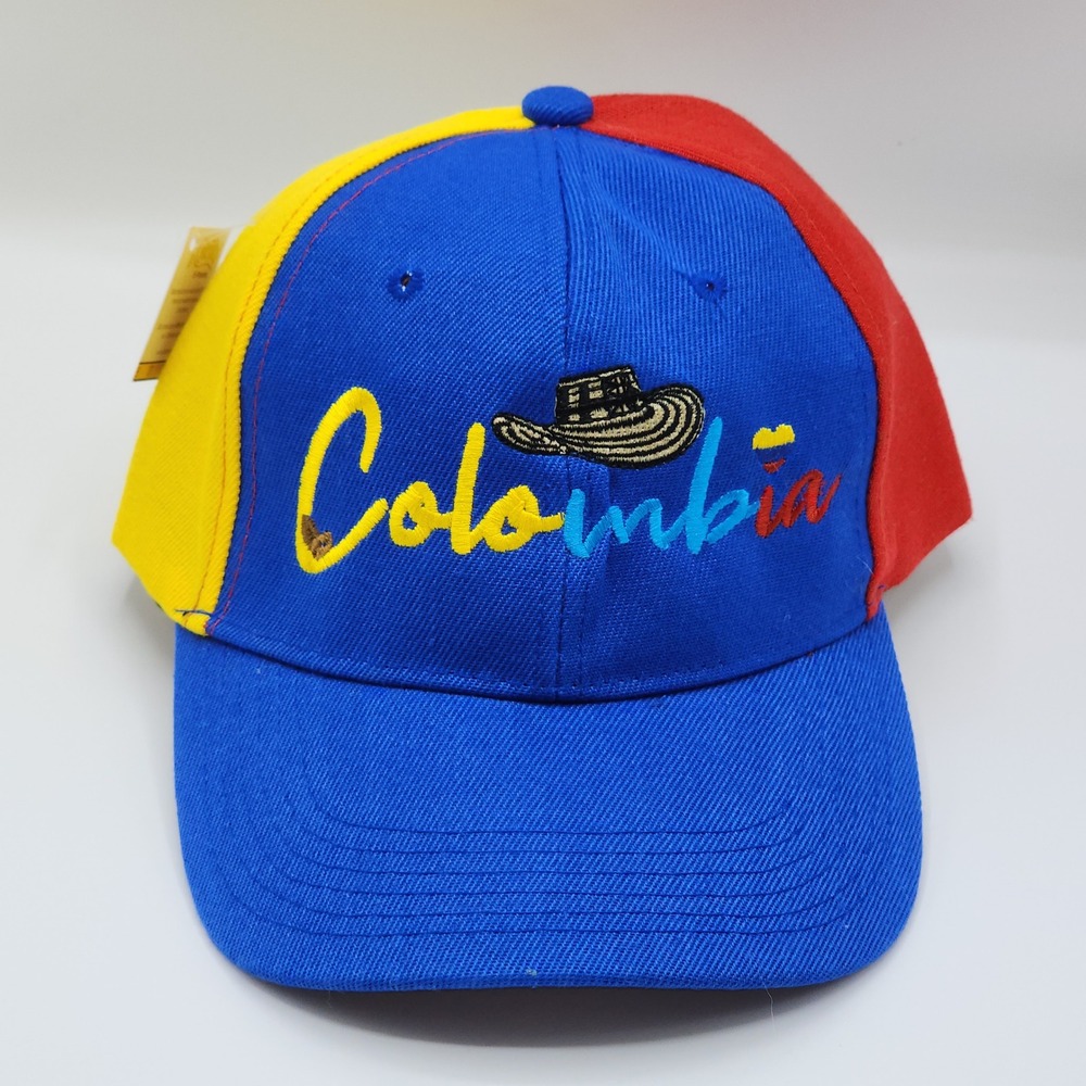 La Caleñita Colorblock Embroidered COLOMBIA Baseball Cap Souvenir